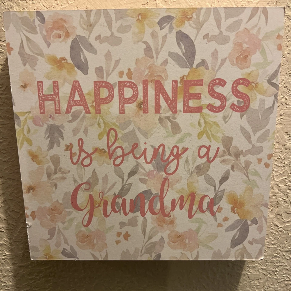 Letrero de madera Modern Expressions día de la madre decoración del hogar 8”X8”X1,5” usado Foto 2 de 4