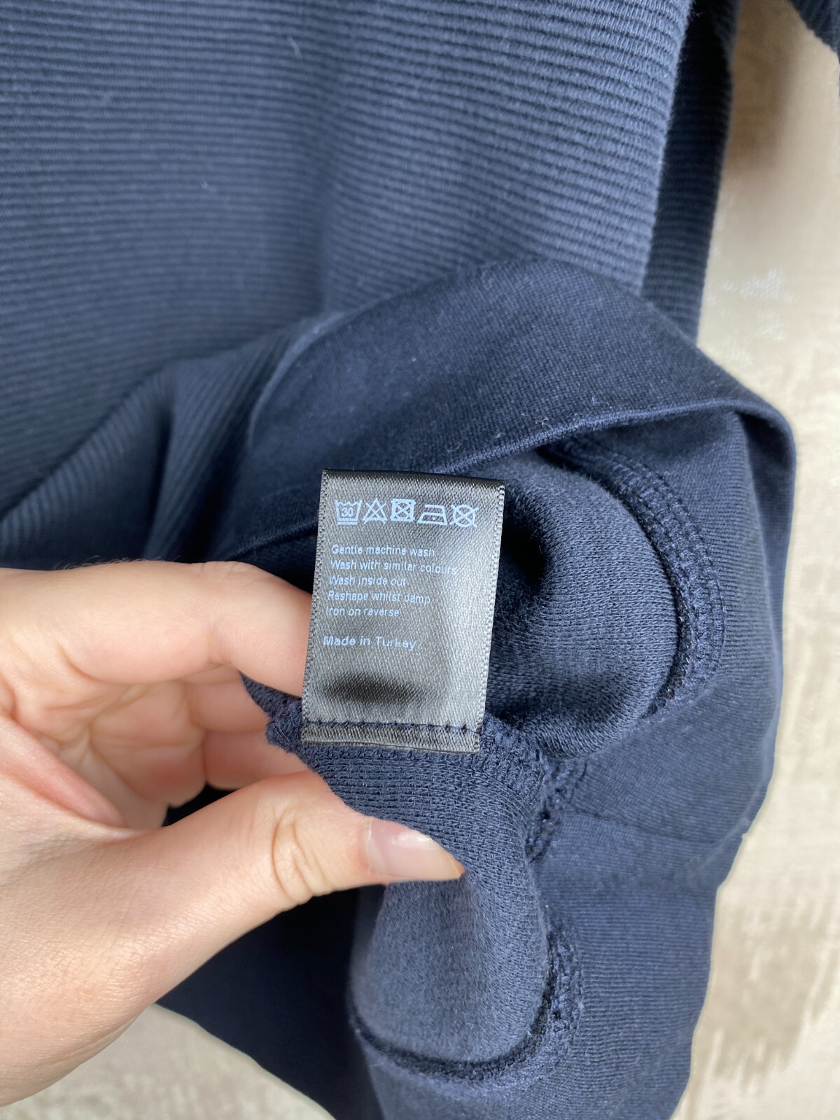 Me+Em Black Cotton Solid Basic Textured Striped T… - image 8