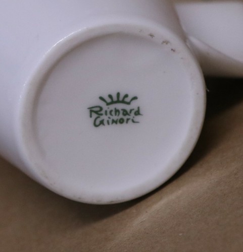RICHARD GINORI DEDALO WHITE CREAM PITCHER CREAMER 3 1/4 INCH - Picture 4 of 4