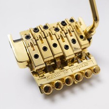 Gold Double Locking Bridge for Floyd Rose-Style Electric Guitars