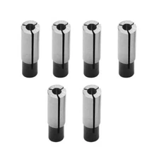 Vkinman 6 Packs 1/4" To 1/8" Collet Adapter for CNC Lathe Router Cutter Milli...