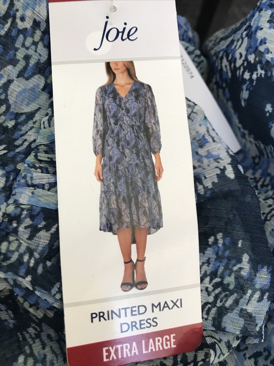 Joie Dresses | Joie Women's Parisian Paisley Printed Maxi Dress Size XL Nwt | Color: Blue | Size: XL | Ljsweetseconds's Closet