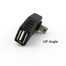 1pcs 90 Degree Up Angle USB 5-Pin B Male to USB 2.0 A Female OTG Host Adapter