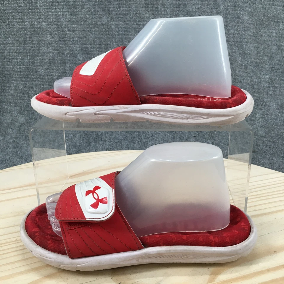 Sandalias Under Armour Juventud 2 Mercenario Deslizables Rojo Gancho y Lazo Comodidad 3023781-600 Foto 2 de 4