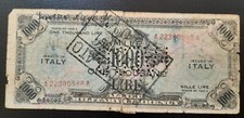 FALSO D’EPOCA 1000 AM LIRE 1943  OCCUPAZIONE AMERICANA