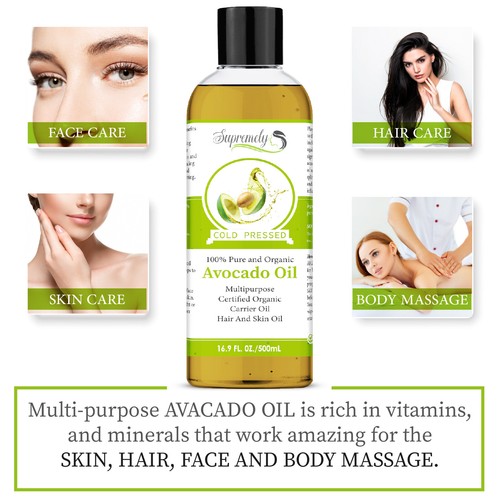 Avocado Oil Organic Cold Pressed Face Hair Body Skin Care 100 Pure