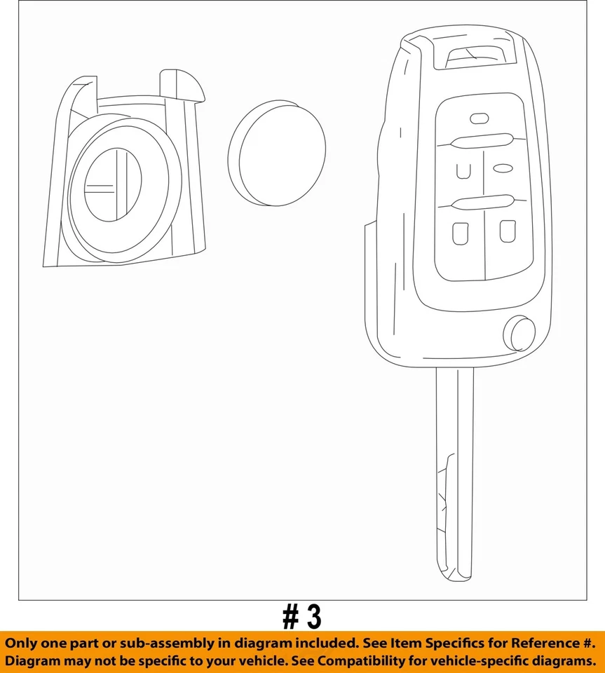GM OEM 11-17 LaCrosse Componentes eléctricos de entrada sin llave-transmisor 13504205 Foto 3 de 3