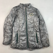 Women’s Nfl Green Bay Packers Coat, Silver, Small
