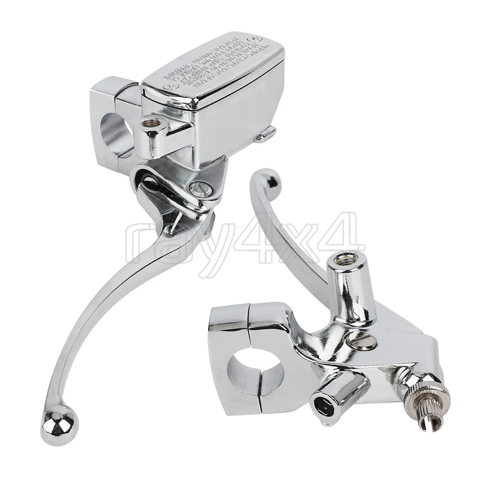 1" Universal Control Handlebar Hydraulic Brake Master Cylinder &Clutch Lever Set - Изображение 2 из 4