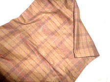 RALPH LAUREN MODERN BROWN RED PLAID KING BEDSKIRT 15" DROP SPLIT CORNER