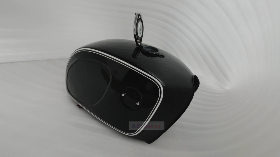Steel Fuel Petrol Tank Black White Line With Cap For BMW R90/6L R60/6 ...