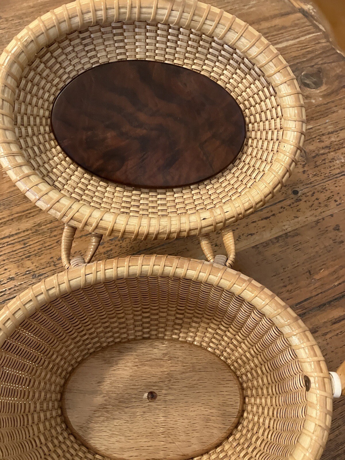 Martin Brown 7" Short Nantucket Basket with Gary L. Kiracofe Lilac