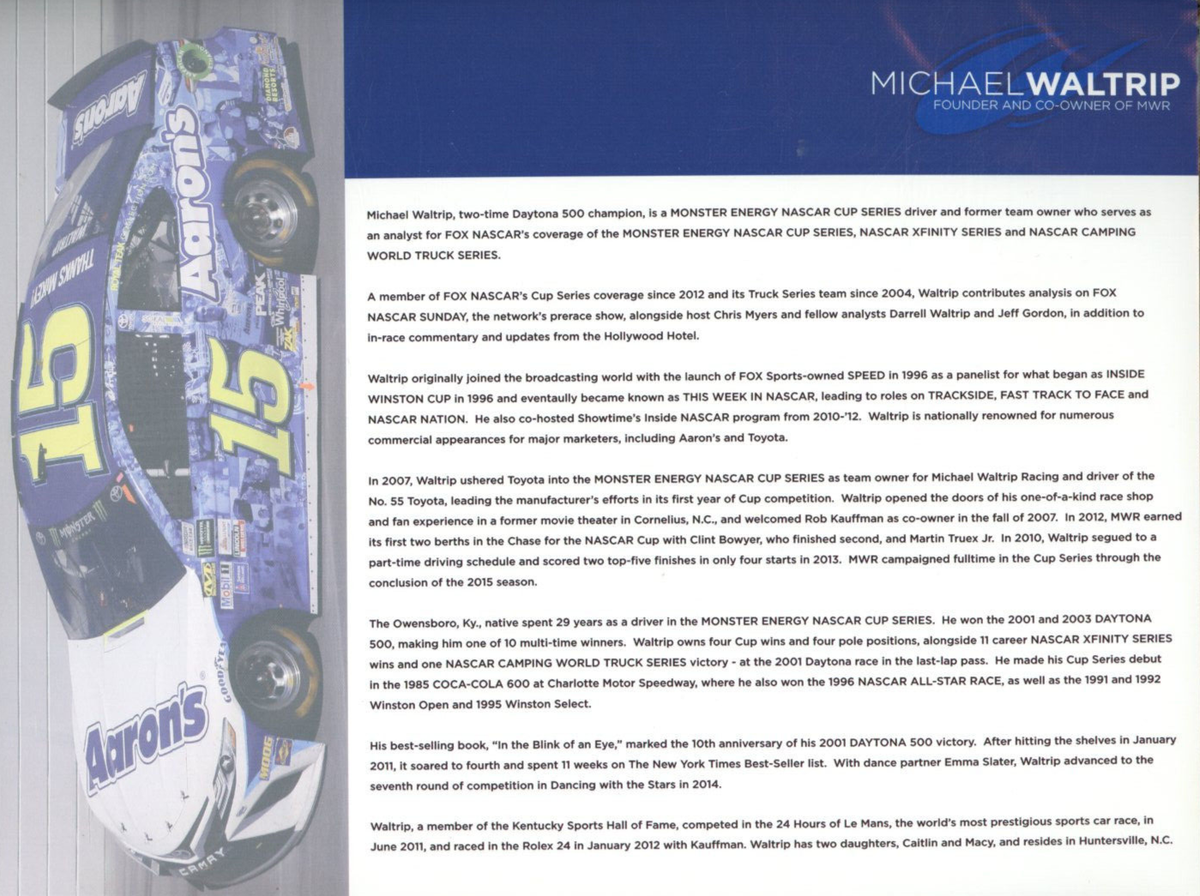 Michael Waltrip Signed Hero Card