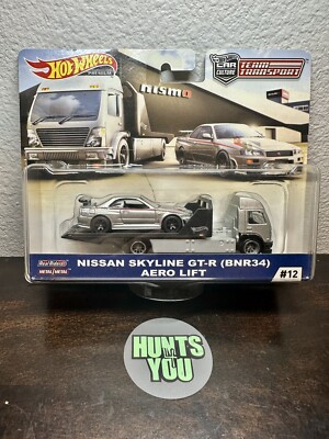 Hot Wheels Team Transport Nismo Nissan Skyline GTR BNR34 Aero Lift