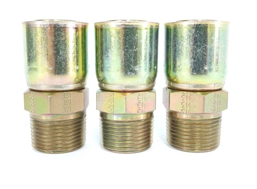 LOT OF 3 NEW EATON WEATHERHEAD 16E-116 HYDRAULIC HOSE FITTINGS 1" HOSE DIAM