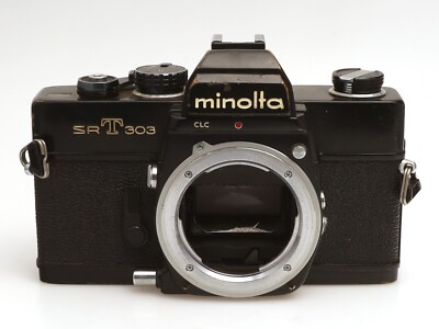Minolta SLR Kamera SRT303 Gehäuse / Body schwarz #3042136 - defekt -