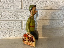 Vintage Unique Art GI Joe  K-9 Pups Tin Litho Wind-Up Toy