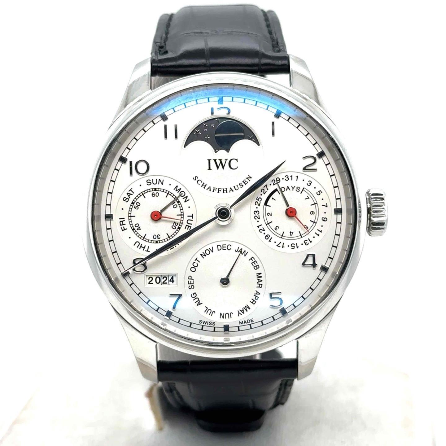 IWC Portuguese Perpetual Calendar Automatic 44mm Steel Men's Watch IW502308