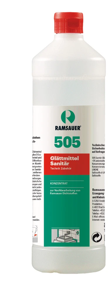 Ramsauer 505 Glättmittel für Sanitär Silikon 450 320 1L konzentriert Verdünnbar