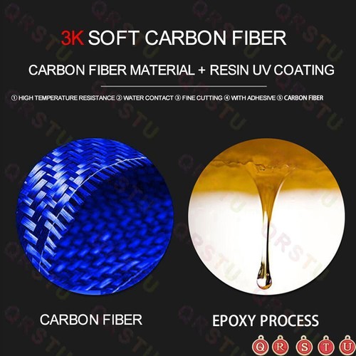 5Pcs Blue Carbon Fiber Ineterior Speedometer Cover Trim For Ford Fiesta 2011-15 - Picture 7 of 7