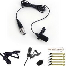 Black Lavalier Lapel XLR 4-Pin For Wireless System/ Microphone 3.5mm XLR 3-Pin