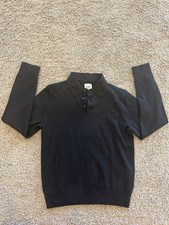 NWT Gap Kids Boys Sweater, Collared, Super Soft, Black, Sz Medium