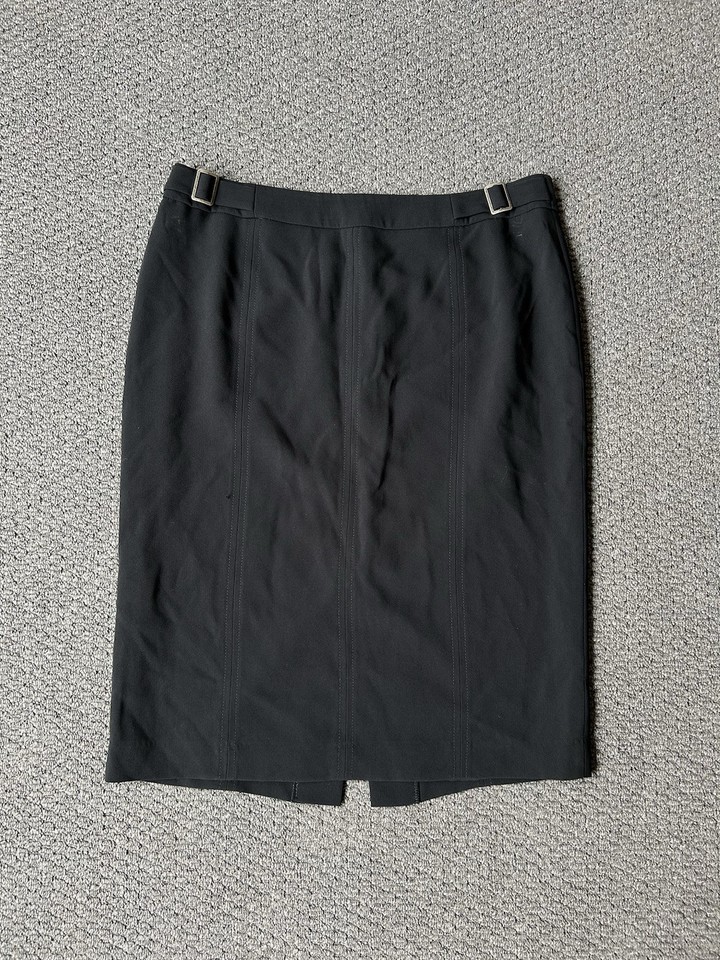 Country Road Women’s Skirt Size 14 Black Midi Skirt Vintage Bubble