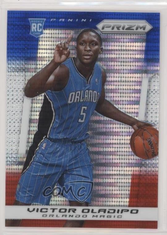 2013-14 Panini Prizm Blue White & Red Pulsar Victor Oladipo #90 Rookie RC 4l3