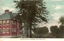 IL   DEER CREEK ILL       PUBLIC SCHOOL BUILDING        1910 Postcard