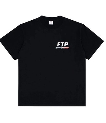 FTP FUCKTHEPOPULATION Scream Ghostface Logo T Shirt BLACK Size