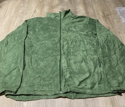 Columbia Fleece Jacket Size XL Green Vintage Retro Mens Outerwear Hiking