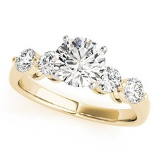 Solitaire Anniversary Ring VS F 2.20 Ct Lab Grown Round Diamond 14K Yellow Gold