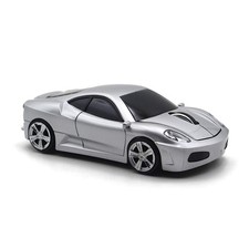 Wireless Mouse Sports Car Mouse Computer Optical Mice for PC Laptop MAC Silver 