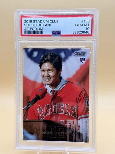 2018 Topps Stadium Club - Shohei Ohtani #138 Rookie Card (RC) At Podium