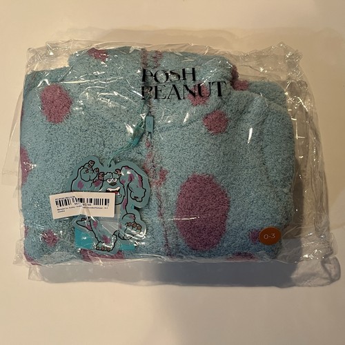 NEW POSH Peanut Monsters Inc Sully Cuddle Hooded Jumpsuit 0-3 Months