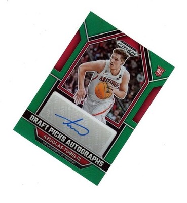 2023 Prizm GREEN REFRACTOR ROOKIE SP AZUOLAS TUBELIS AUTO RC! Arizona STAR