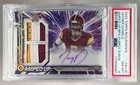 Jayden Daniels 2024 Topps Resurgence Purple Surge Amped RC Patch Auto 1/75 PSA 8