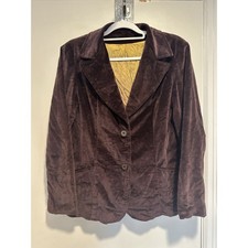Paddle Saddle Rockabilly Velvet Blazer Jacket Sz:M Brown 70s Vintage Velvet