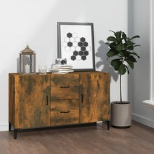 Modern Wooden Sideboard Storage Cabinet Unit With 2 Doors & 2 Drawers Wood Units