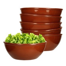 6er Set Tonschale glasiert 15cm 650ml Ton-Geschirr kleine Schüssel Schälchen