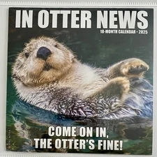New Wall Calendar 2025 In Otter News 12 x 12 Willow Creek Press