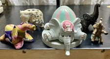 Collection Of Elephants Figurines, Various Materials And Different Styles