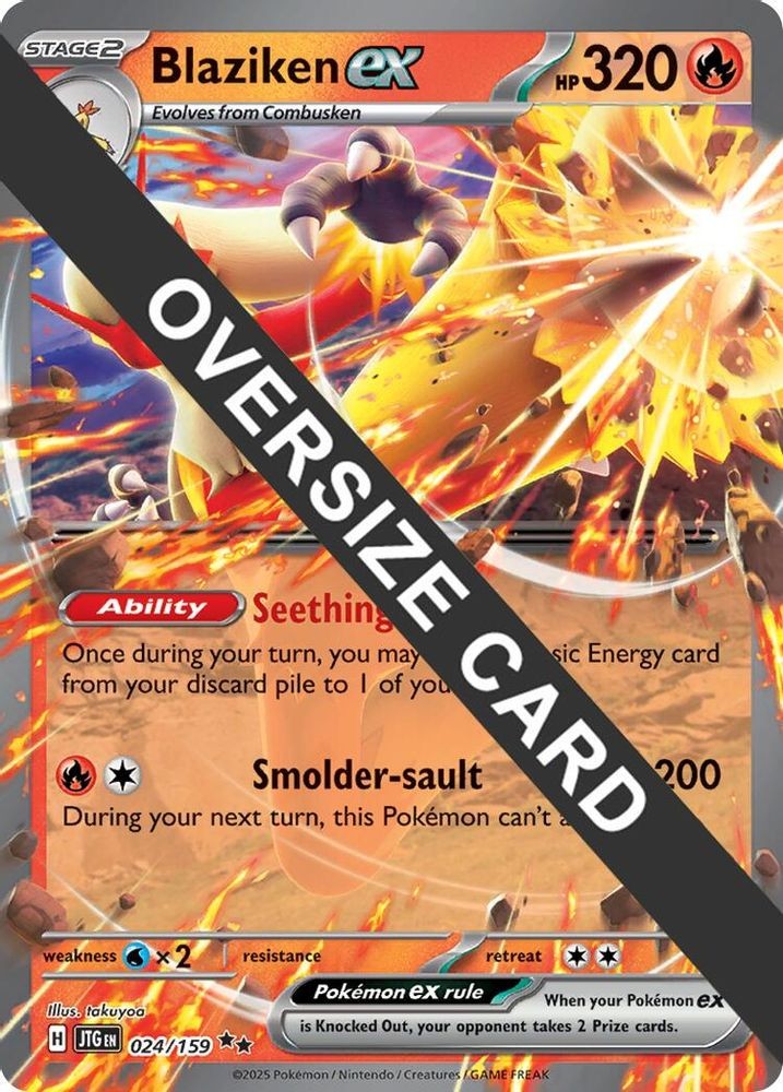 Blaziken ex Holo JUMBO Cards 024/159 Pokemon Card NM