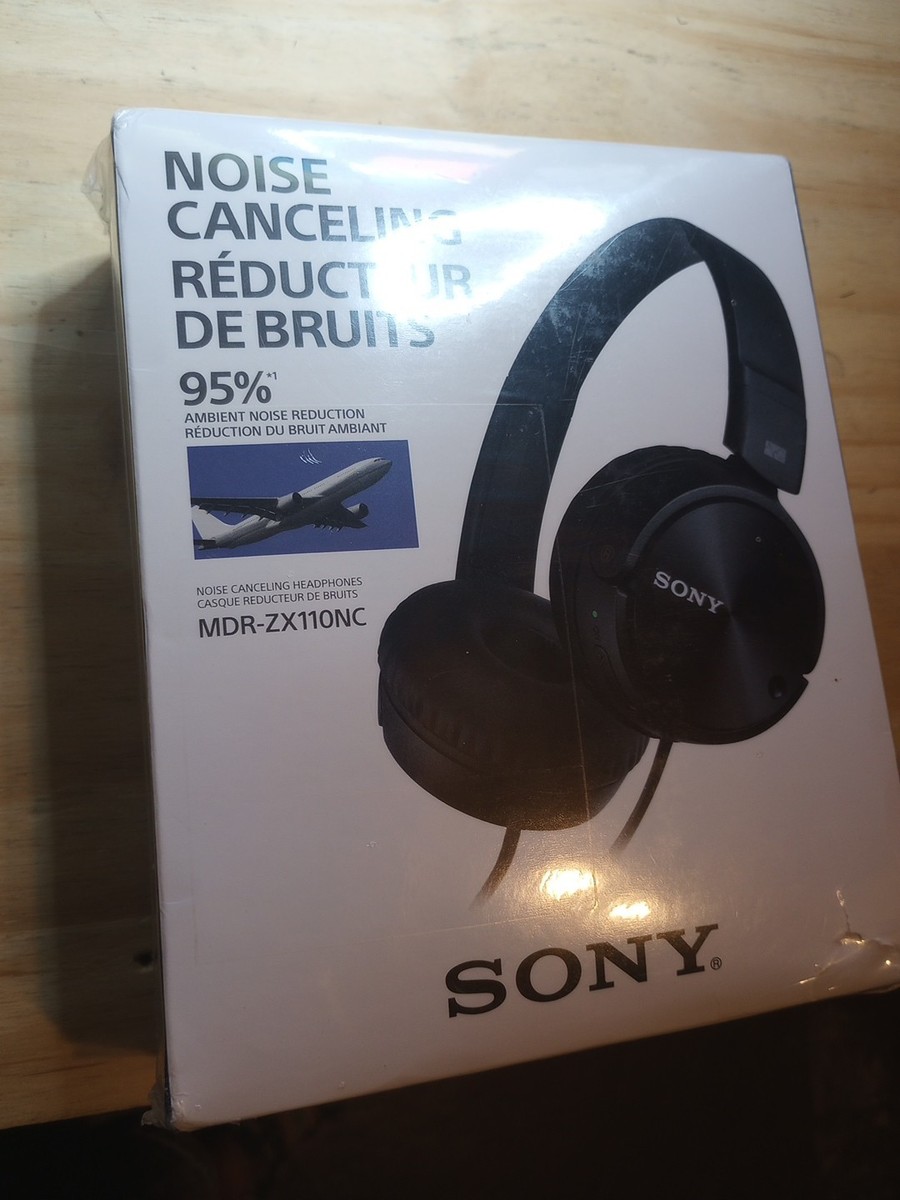 Sony Noise Cancelling Wired Headband Headphones Black MDR-ZX110NC
