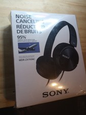 Sony Noise Cancelling Wired Headband Headphones Black MDR-ZX110NC