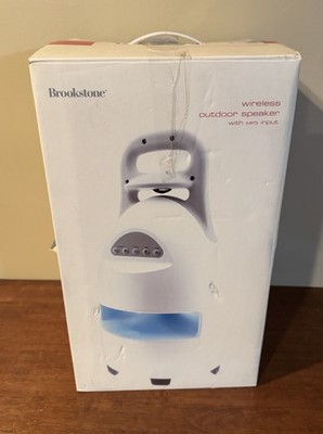 Brookstone Wireless Outdoor Weather Resistant Speaker 150' Range- READ DETAILS
