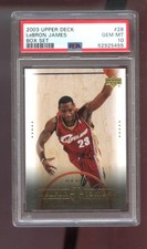 2003-04 Upper Deck Box Set #28 Lebron James ROOKIE RC PSA 10 Graded Card NBA 03. rookie card picture