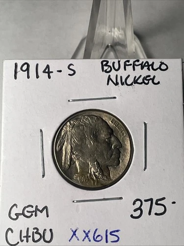 RARE DATE 1914 S BUFFALO NICKEL GEM BU CONDITION VERY RARE COIN   XX615