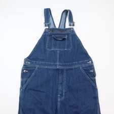 Craftsman Bib Overalls Mens 36x30 Blue Denim 100% Cotton Zip Fly Workwear