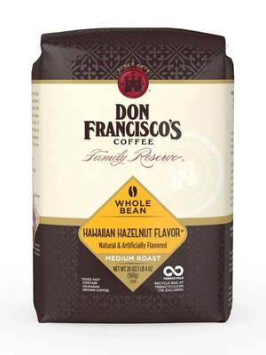 Hawaiian Hazelnut Whole Bean Coffee, Medium Roast   100% Arabica, Flavored Coffe